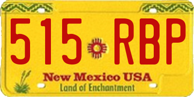 NM license plate 515RBP