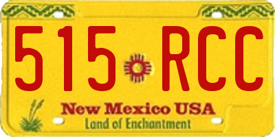 NM license plate 515RCC