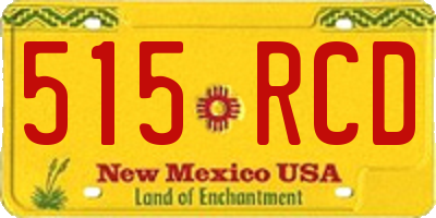 NM license plate 515RCD
