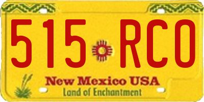 NM license plate 515RCO
