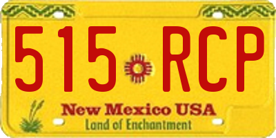 NM license plate 515RCP