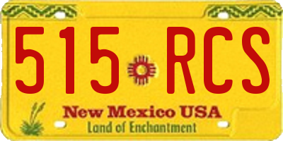 NM license plate 515RCS