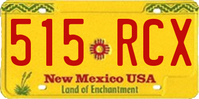 NM license plate 515RCX