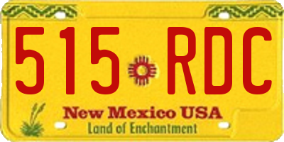 NM license plate 515RDC