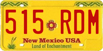 NM license plate 515RDM