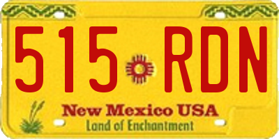 NM license plate 515RDN
