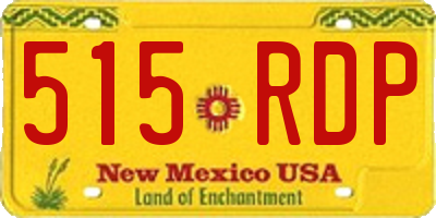 NM license plate 515RDP