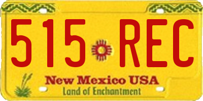 NM license plate 515REC
