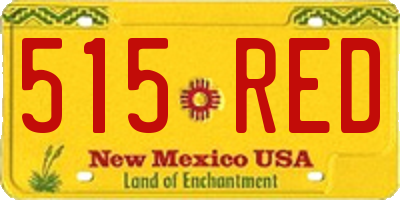 NM license plate 515RED