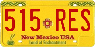 NM license plate 515RES