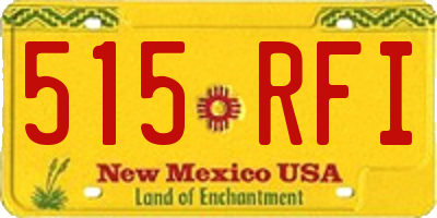NM license plate 515RFI