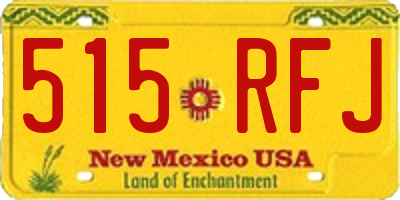 NM license plate 515RFJ
