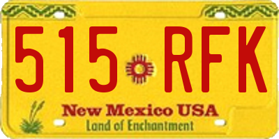 NM license plate 515RFK