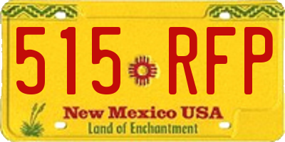 NM license plate 515RFP