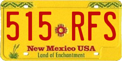 NM license plate 515RFS