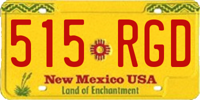 NM license plate 515RGD