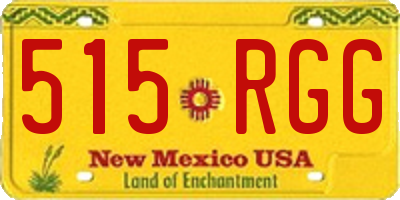 NM license plate 515RGG