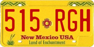 NM license plate 515RGH