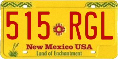 NM license plate 515RGL