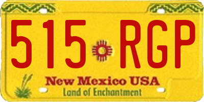 NM license plate 515RGP