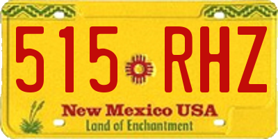 NM license plate 515RHZ