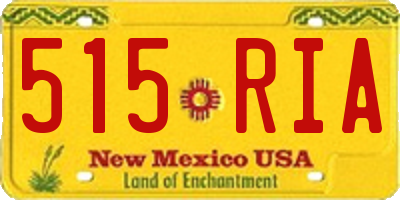 NM license plate 515RIA