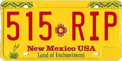 NM license plate 515RIP