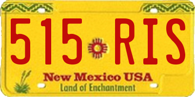 NM license plate 515RIS