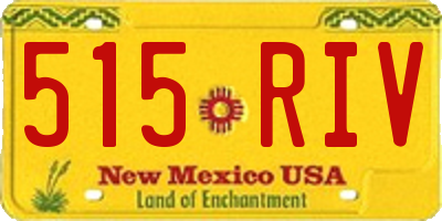 NM license plate 515RIV