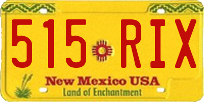NM license plate 515RIX