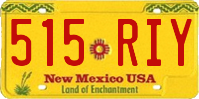 NM license plate 515RIY