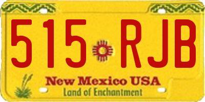 NM license plate 515RJB