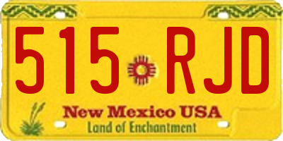 NM license plate 515RJD