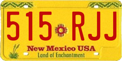 NM license plate 515RJJ