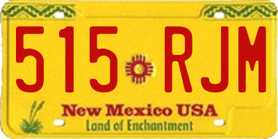 NM license plate 515RJM
