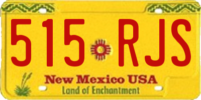 NM license plate 515RJS