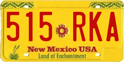 NM license plate 515RKA
