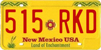 NM license plate 515RKD