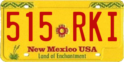 NM license plate 515RKI