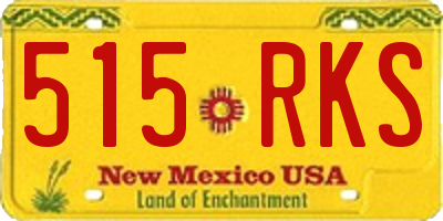NM license plate 515RKS