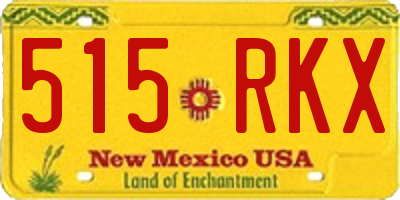 NM license plate 515RKX