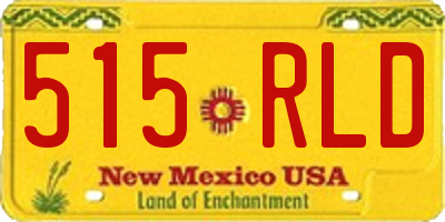NM license plate 515RLD