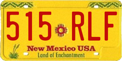 NM license plate 515RLF