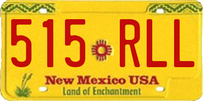 NM license plate 515RLL