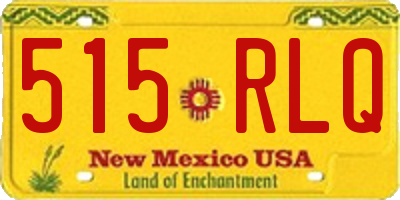 NM license plate 515RLQ