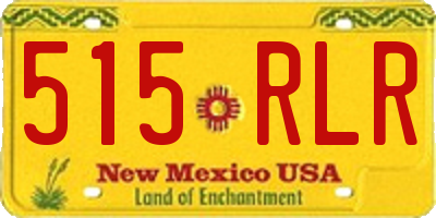 NM license plate 515RLR