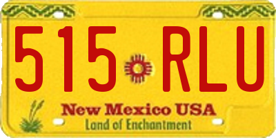 NM license plate 515RLU