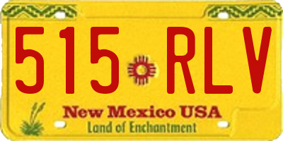 NM license plate 515RLV
