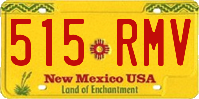 NM license plate 515RMV