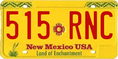 NM license plate 515RNC